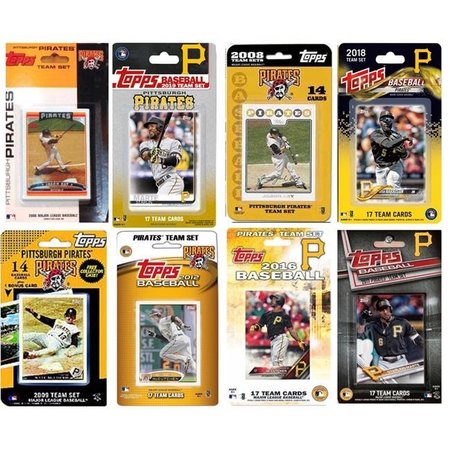 WILLIAMS & SON SAW & SUPPLY C&I Collectables PIRATES819TS MLB Pittsburgh Pirates 8 Different Licensed Trading Card Team Sets PIRATES819TS